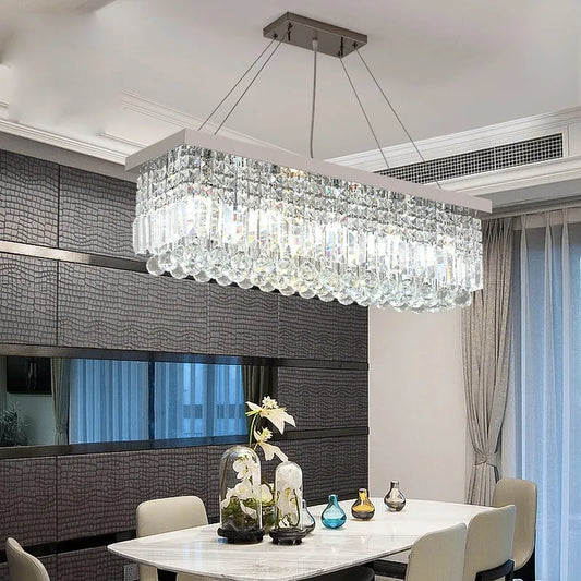 LED Crystal Chandelier Modern Dining Pendant Home Lamp