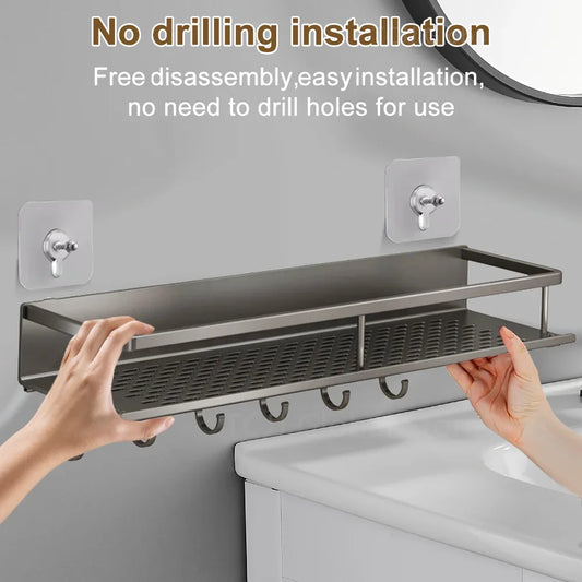 Wall Mounted Spice Rack, No Drilling