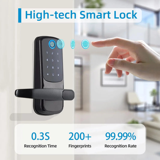 CIEPOJIT Smart Lock 5 In 1 Door Lock With Handle