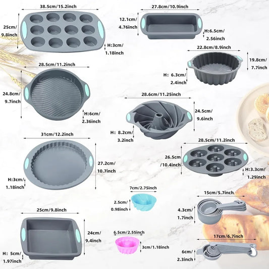 49 Piece Silicone Bakeware Set