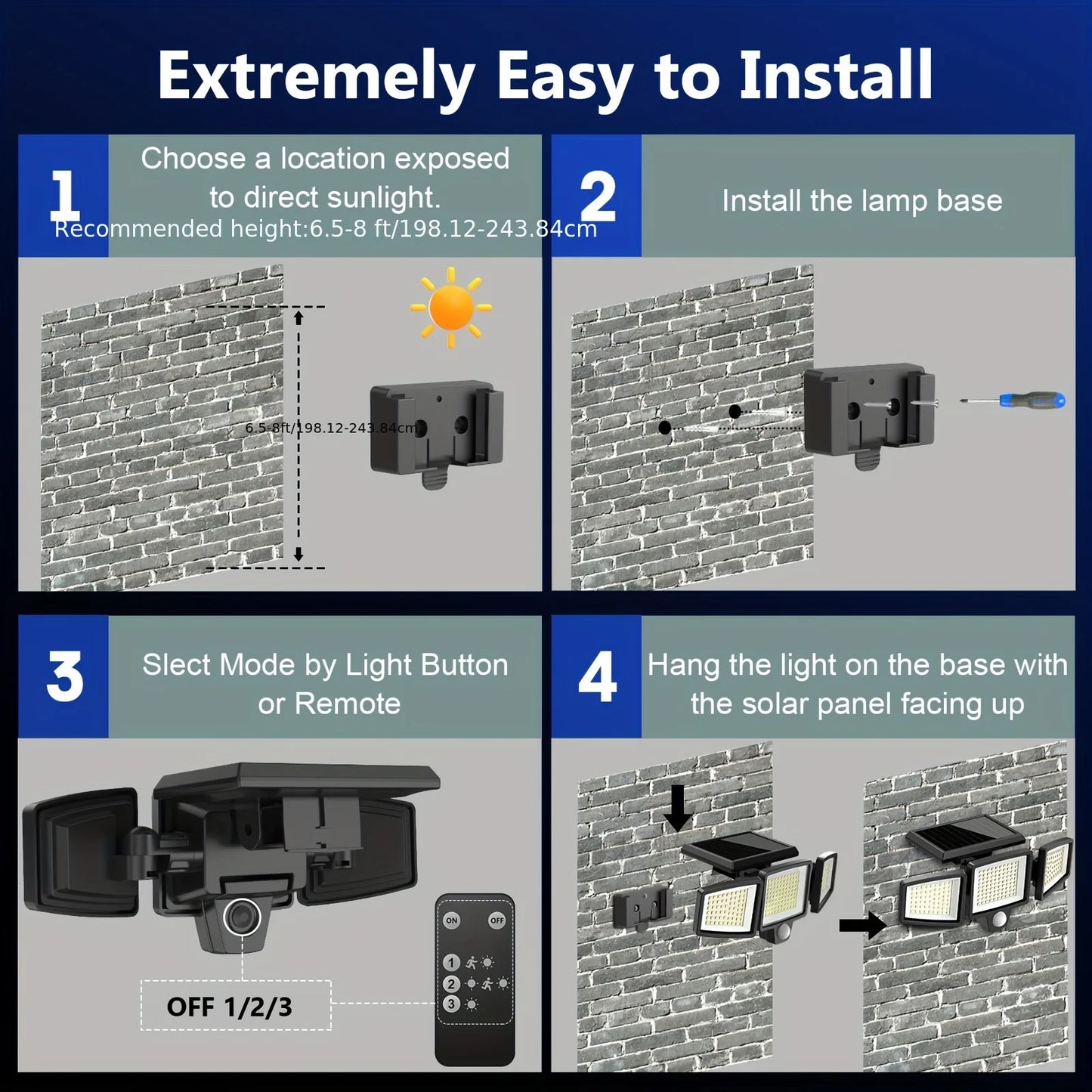 Outdoor Solar Lights, Waterproof, Motion Sensor