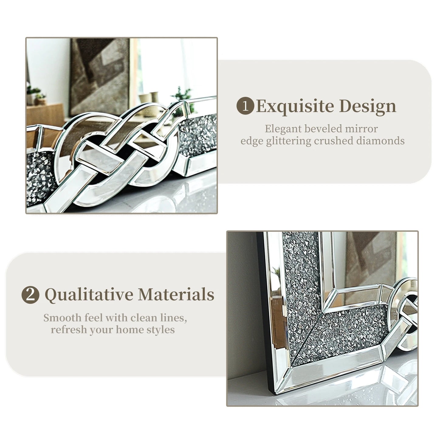 Wisfor Crushed Diamond Wall Mirror
