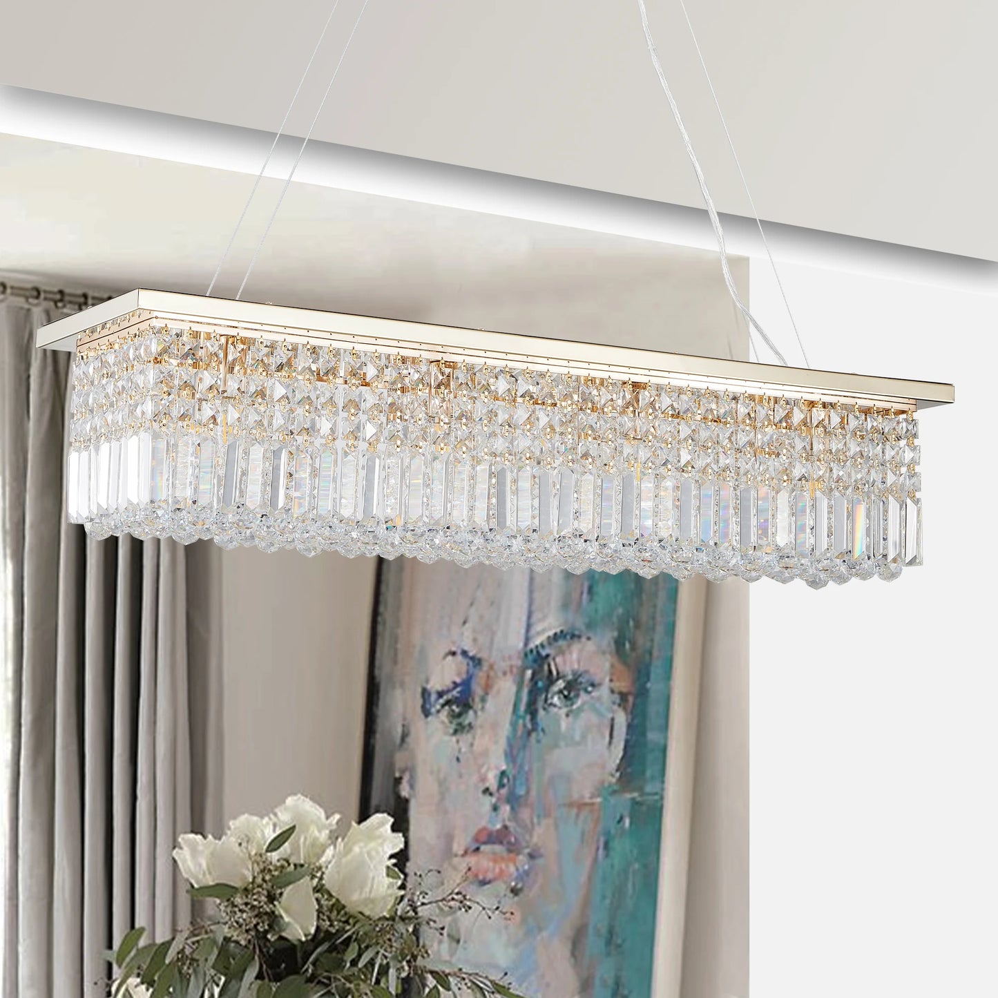 Modern Crystal Chandelier for Dining Room