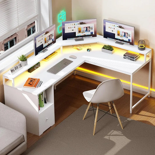 Office Desk With Monitor Computer Gaming Furniture