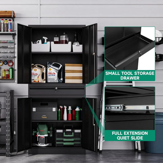 Garage Storage Cabinet with Drawer
