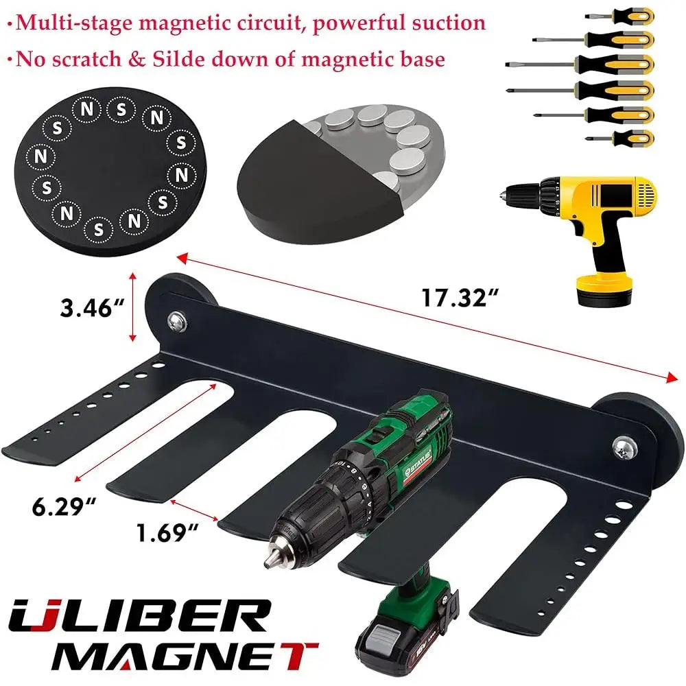Magnetic Power Tool Organizer Storage Rack