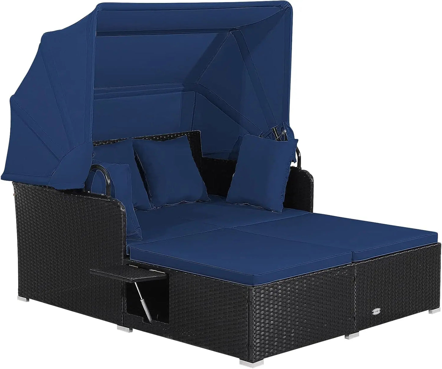 Patio Daybed w/ Retractable Canopy