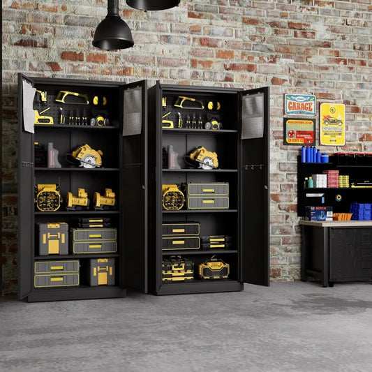 Metal Garage Storage Cabinet w/ Locking Doors