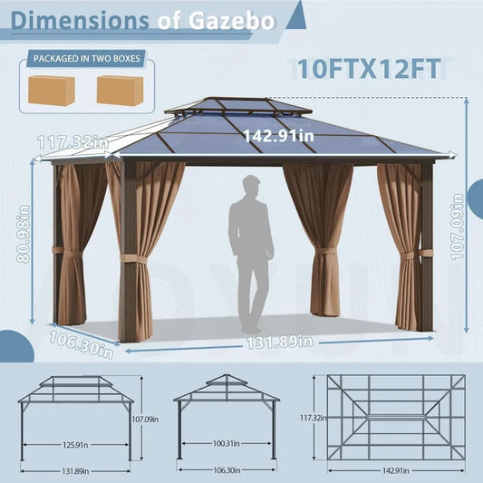 10'x12' Hardtop Gazebo