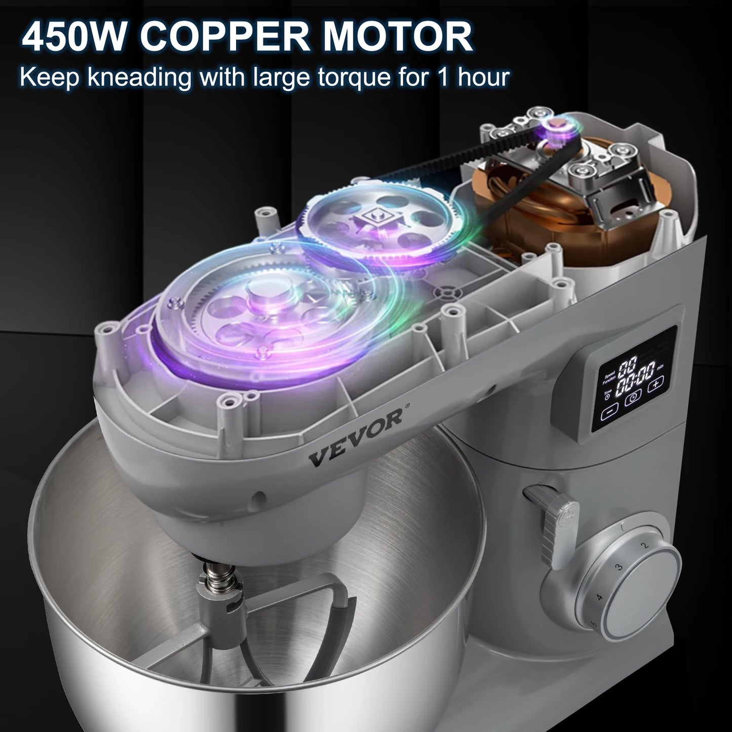 VEVOR 450W Electric Dough/Food Mixer