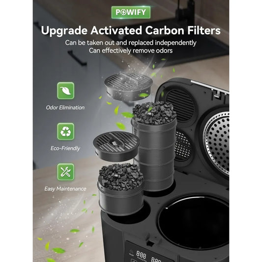 Electric Compost Bin Outdoor/ Indoor w/Tri-Blade