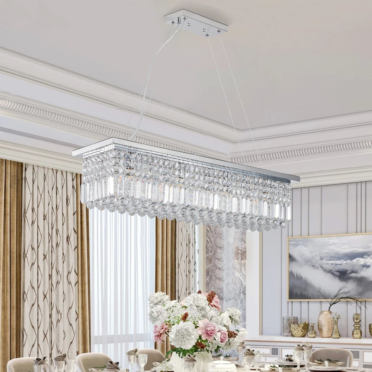 Modern Crystal Chandelier for Dining Room