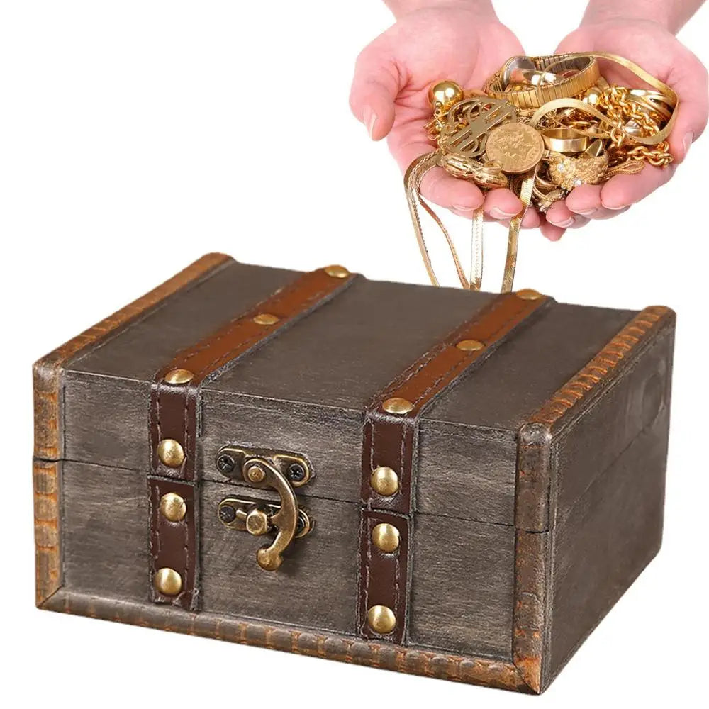 Retro Treasure Case W/ Lock & Jewelry Box