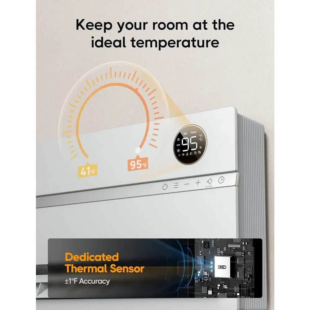 Smart Wall Heater, Electric Space Heater, Remote