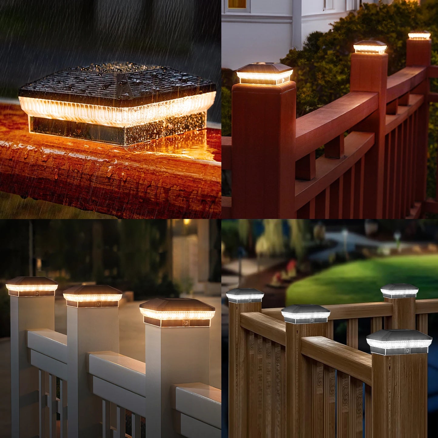 4x4 Outdoor Solar Post Lights