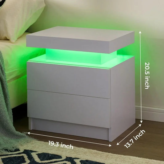 Side Bed Tables w/ LED