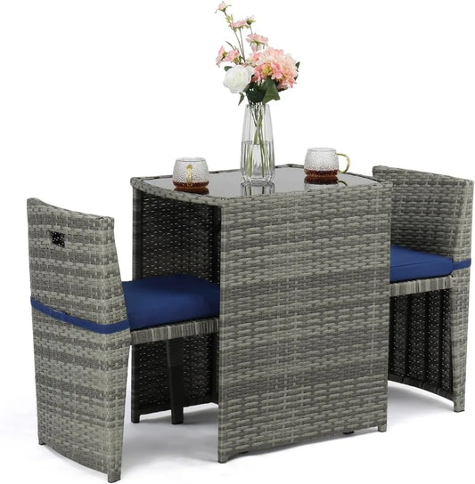 Wicker Outdoor Patio Bistro Set