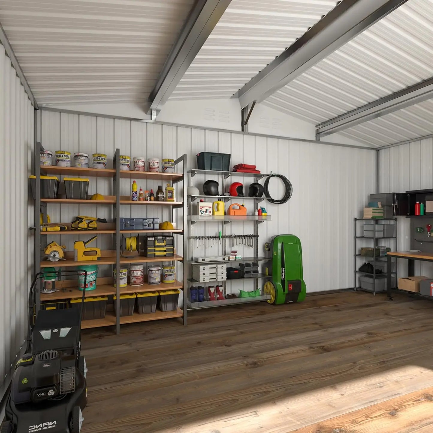 Outdoor Storage Shed w/ Lockable Doors