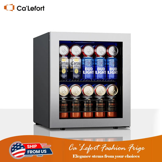 Small Beverage Refrigerator - 65 Can Capacity