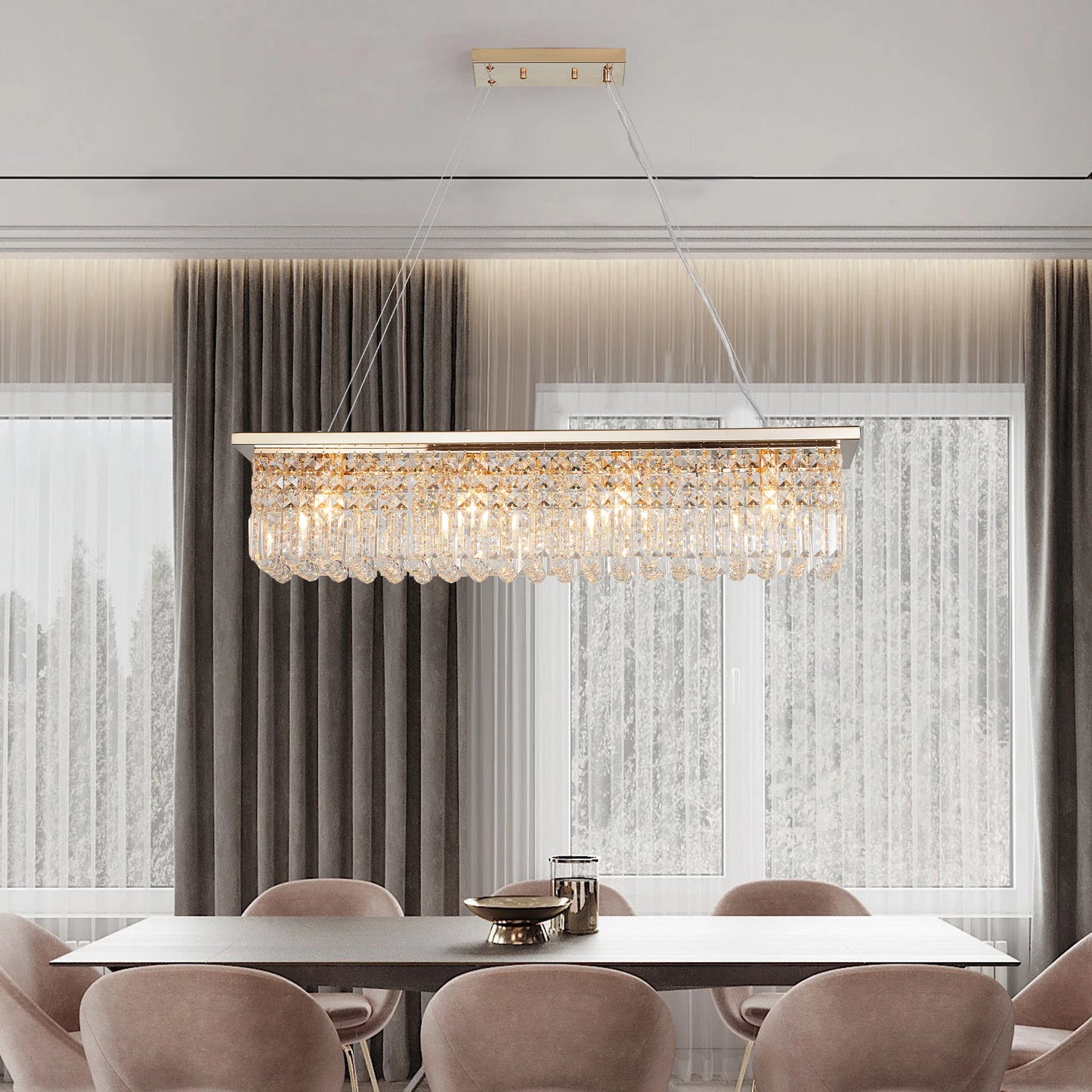 Modern Crystal Chandelier for Dining Room