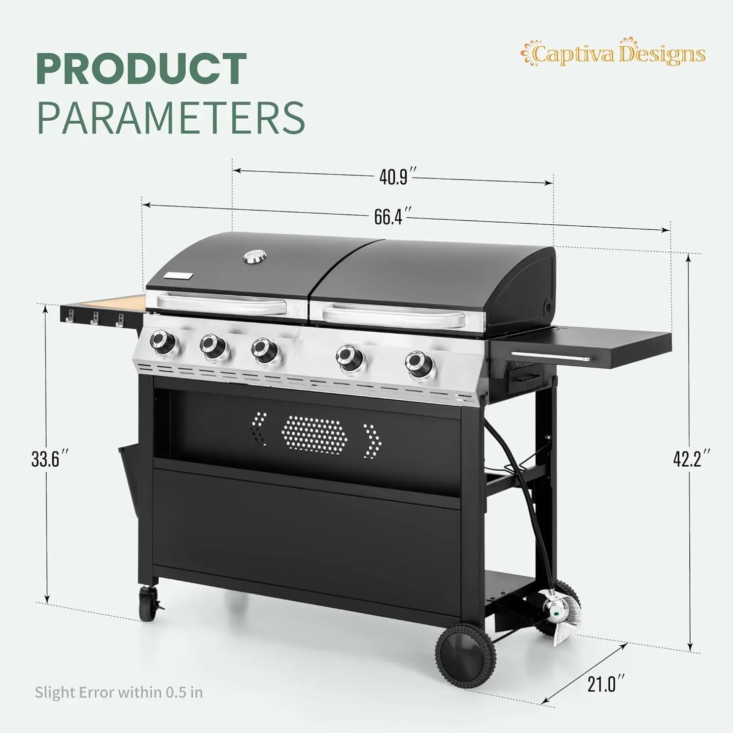 Propane Gas Griddle/ Grill Combo