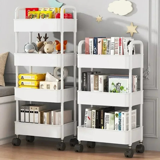 Bookshelf Storage Trolley Mobile