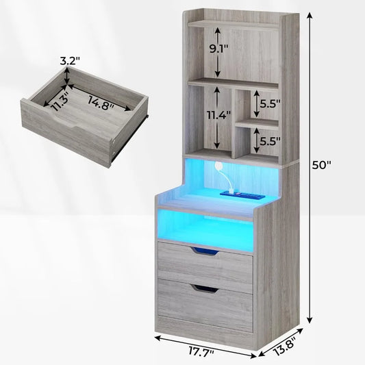 Nightstand with Charging Station