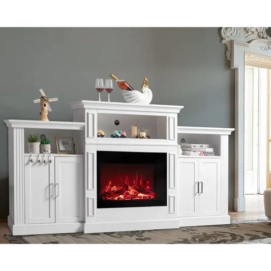 Electric Fireplace with Mantel