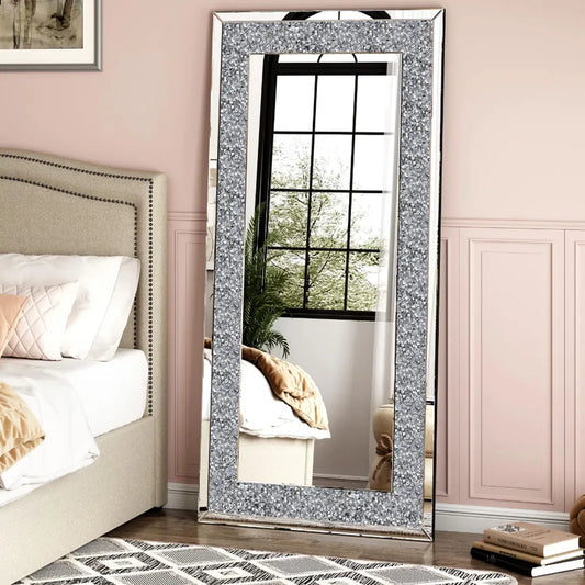 Large Charming Diamond Decorative Wall Mirror