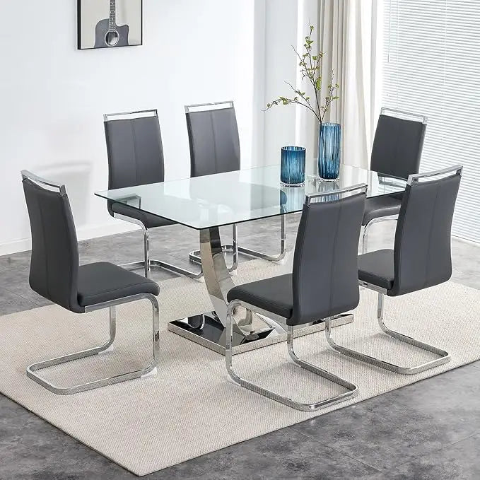 63” Dining Room Table Set for 6