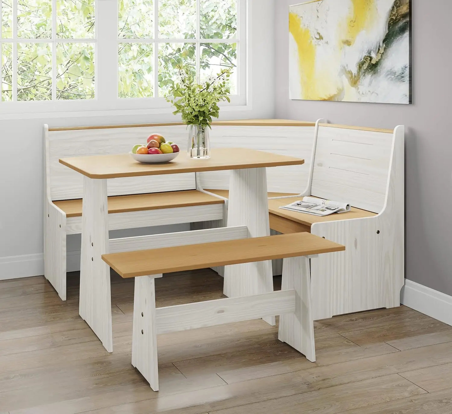 Breakfast Nook Corner Dining Table Kitchen Bench