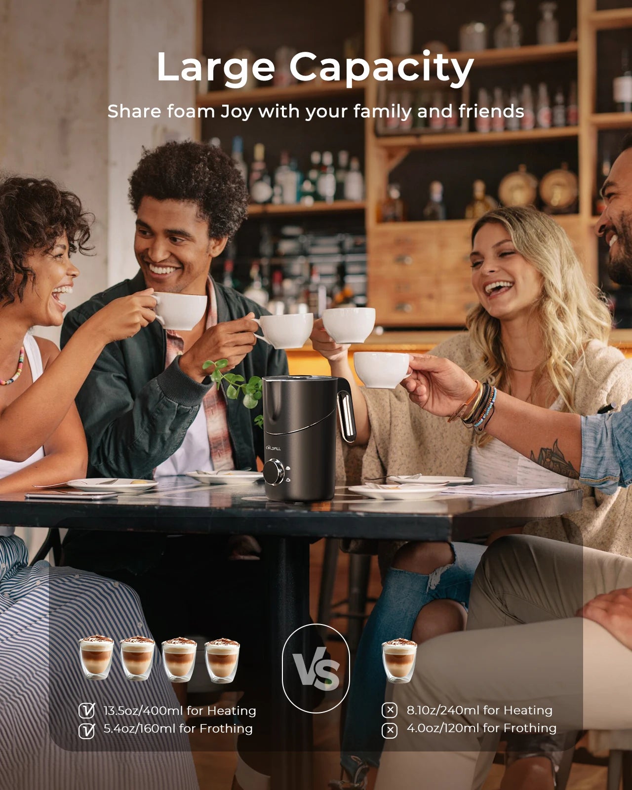 600ml Automatic Cold Hot Foam Maker