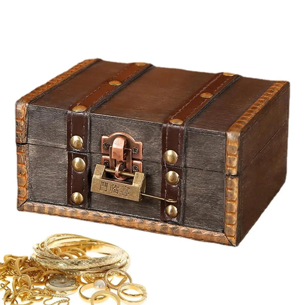 Retro Treasure Case W/ Lock & Jewelry Box