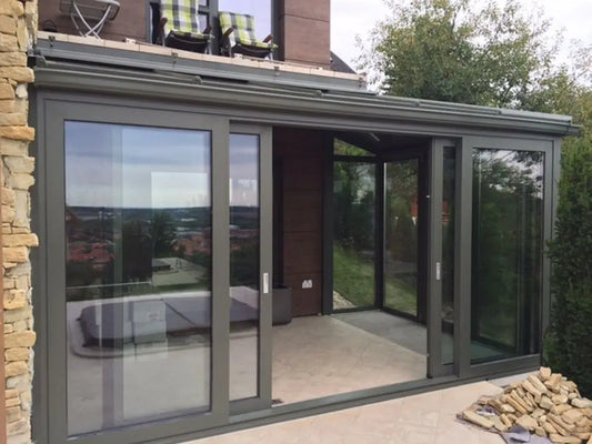 Aluminum Customized Double Glass Patio Sliding Door
