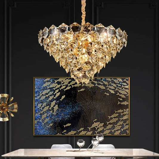 Modern Shiny Crystal E14 Led Chandelier