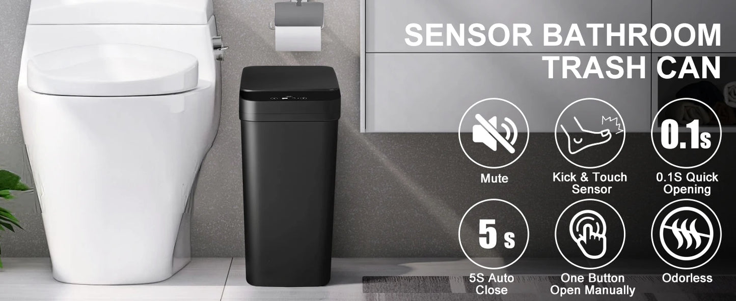 Automatic Trash Can, Touchless, Motion Sensor