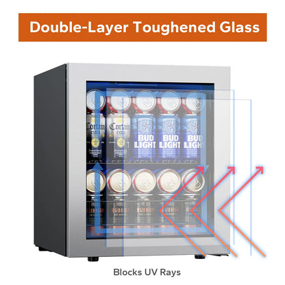 Small Beverage Refrigerator - 65 Can Capacity