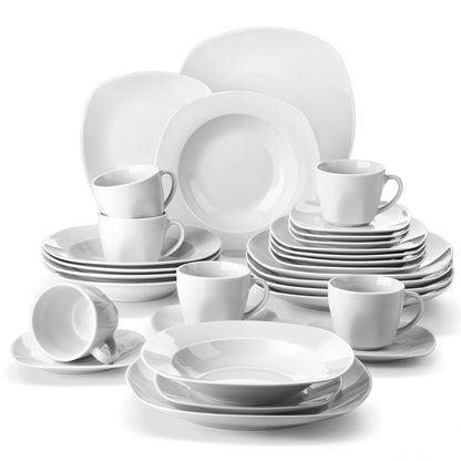 Porcelain Tableware Dinner Set, Service for 6 Person