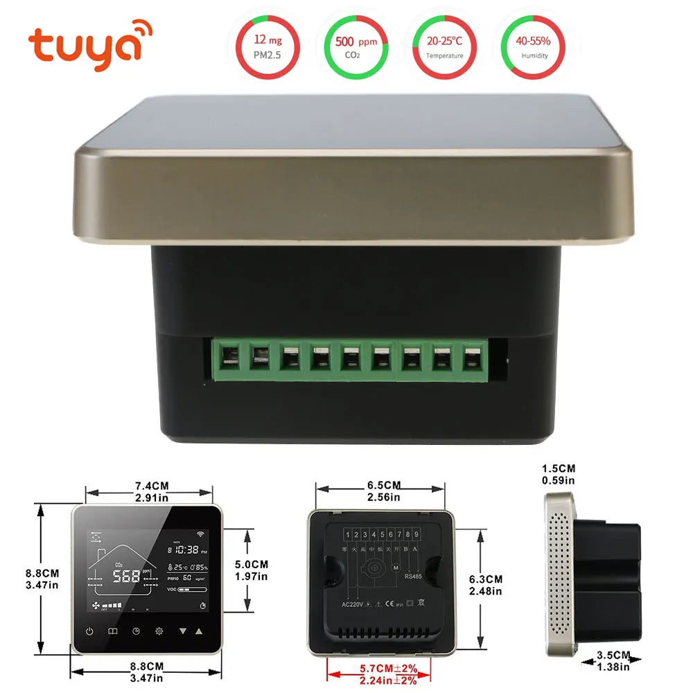 WIFI Smart Home CO2 PM2.5  Fresh Air Valve System