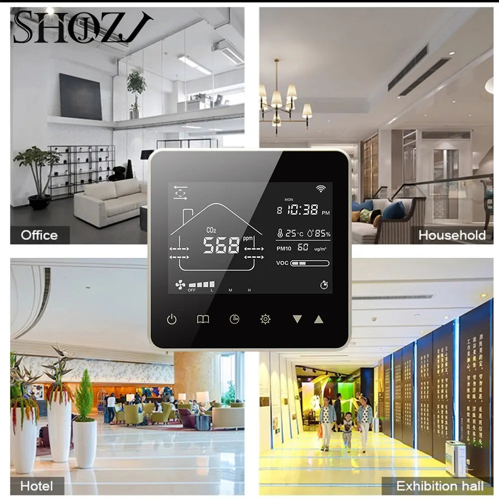 WIFI Smart Home CO2 PM2.5  Fresh Air Valve System