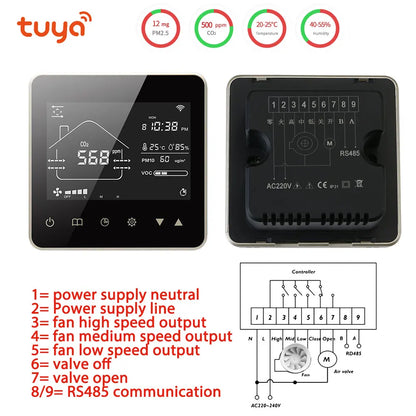 WIFI Smart Home CO2 PM2.5  Fresh Air Valve System