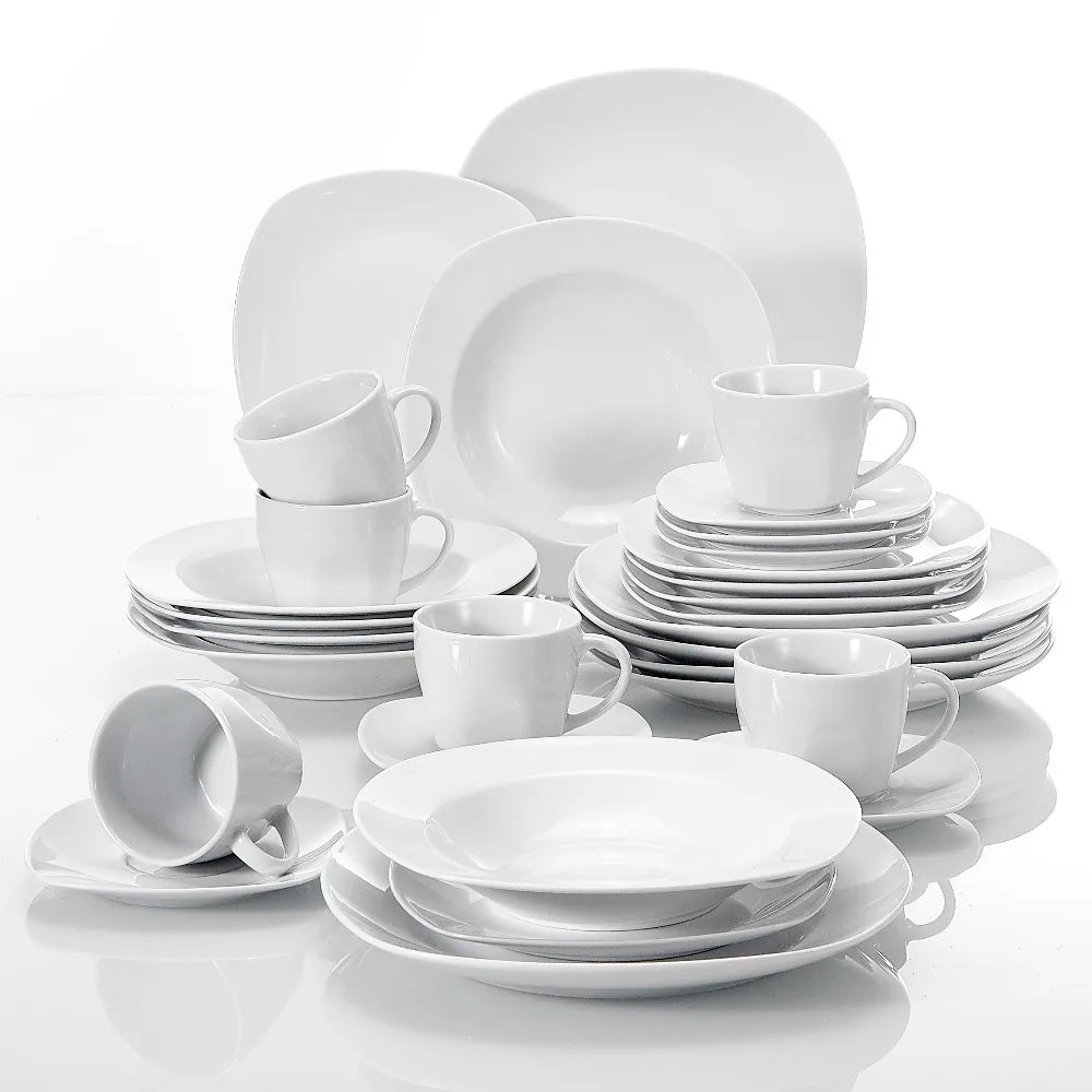Porcelain Tableware Dinner Set, Service for 6 Person