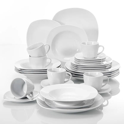 Porcelain Tableware Dinner Set, Service for 6 Person