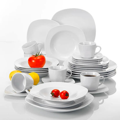 Porcelain Tableware Dinner Set, Service for 6 Person