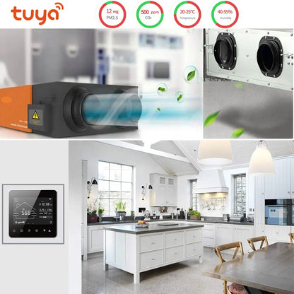 WIFI Smart Home CO2 PM2.5  Fresh Air Valve System