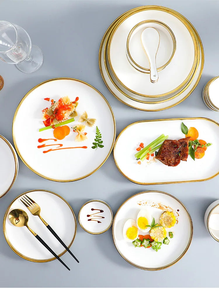 Porcelain Dinnerware For Household Hotel