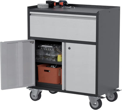 Metal Garage Cabinet on Wheels/Storage Chest
