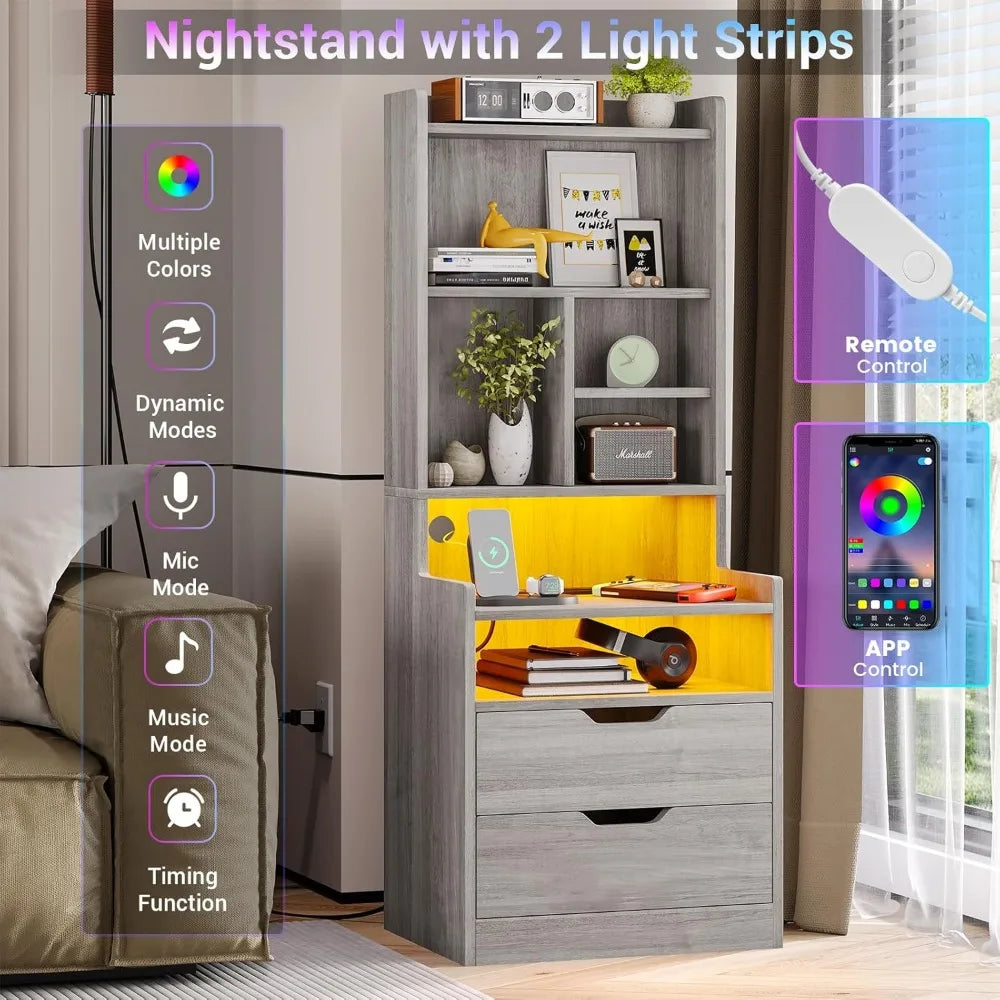 Nightstand with Charging Station