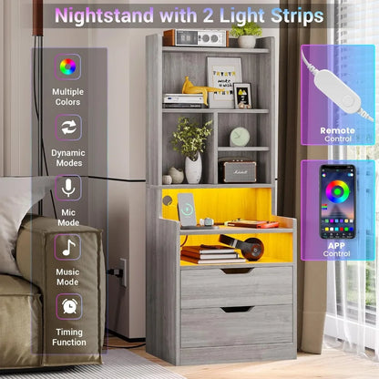 Nightstand with Charging Station