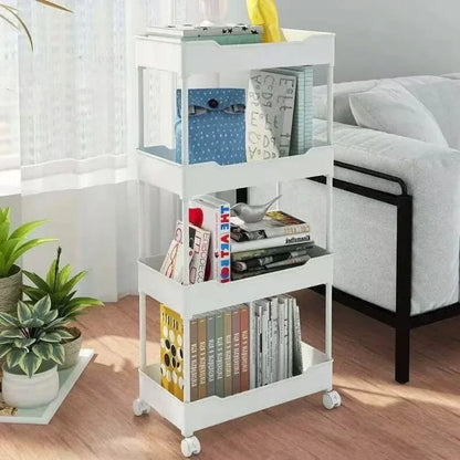 Bookshelf Storage Trolley Mobile
